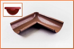 Внутренний угол желоба Nika D125х90 RAL3005 Красное вино