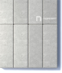 Тротуарная плитка Поревит Паркет Белый 80 мм 600х200