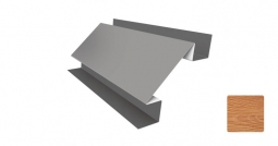 Угол внутренний сложный Первая Кровельная «Брус» 75х75 (декоративно-полимерное покрытие) 3м золотой орех