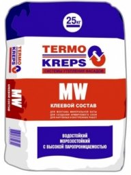 Клеевая смесь Крепс MW для минераловатных плит 25кг