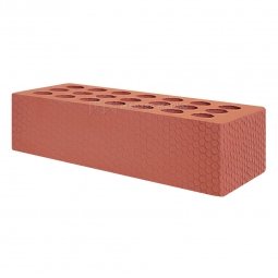 Кирпич лицевой керамический Красный «Мелкий Галечник» пустотелый одинарный