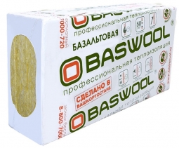 Минераловатный утеплитель Baswool Лайт 45 1200х600х100 мм / 6 шт.