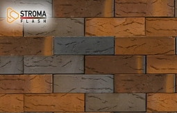 Кирпич лицевой керамический «Flash Flame» «Кора Дуба» пустотелый Евро 0.9НФ