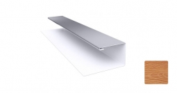 Планка завершающая сложная Первая Кровельная «Брус» (декоративно-полимерное покрытие) 2м золотой орех