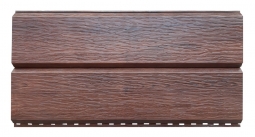 Металлосайдинг Первая Кровельная «Брус» 0.45мм дуб темный 3D