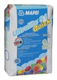 Клей Mapei Ultralite S1 Quick серый для керамической плитки, натурального камня и тонкого керамогранита 15 кг