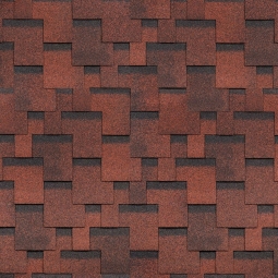 Гибкая черепица Shinglas Аккорд красная