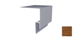 Планка откосная сложная Первая Кровельная «Брус» 75х100 (декоративно-полимерное покрытие) 2м под дуб 3D