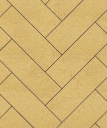 Тротуарная плитка Поревит Паркет Желтый 80 мм 600х200