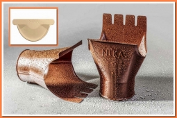 Воронка выпускная Nika D125/100 RAL1015 Светлая слоновая кость