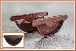 Заглушка желоба Nika D125 RR-32 Темно-Коричневый