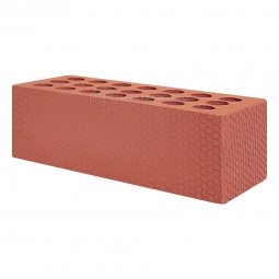 Кирпич лицевой керамический Красный «Мелкий Галечник» пустотелый утолщенный