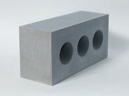 Кирпич лицевой силикатный Темно-серый пустотелый утолщенный