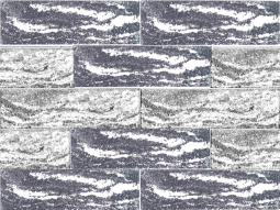 Фасадная плитка Color brick Бело-черный «Березка» 250х30х65 мм