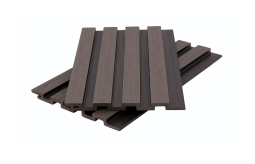 Стеновая панель брусковая двухцветная Nusadua 3D CO-EX 13х177х3600 мм Grey dark