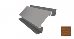 Угол внутренний сложный Первая Кровельная «Брус» 75х75 (декоративно-полимерное покрытие) 3м под дуб 3D