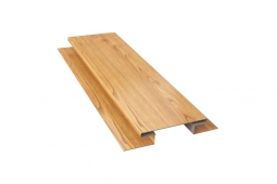 Планка стыковочная сложная Первая Кровельная «Бревно» 140х30 (декоративно-полимерное покрытие) 2м под темное дерево