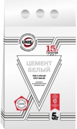 Цемент белый Unis ПЦ-500 Д0 ГК, 5 кг