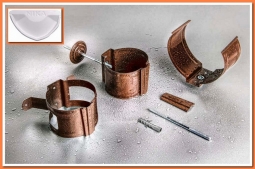 Держатель трубы Nika, на кирпич RAL9003 Белый