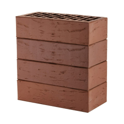 Кирпич лицевой керамический «Коричневый» «Рустик» пустотелый одинарный