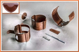 Держатель трубы Nika, на кирпич RAL8017 Шоколад