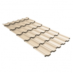 Металлочерепица Kvinta Plus 3D Светлая Слоновая кость RAL 1015