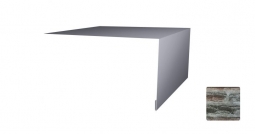 Планка откосная простая Первая Кровельная 75х100 (декоративно-полимерное покрытие) 3м сланец