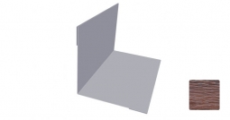 Угол внутренний Первая Кровельная 50х50 (декоративно-полимерное покрытие) 3м дуб темный 3D