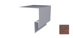 Планка откосная сложная Первая Кровельная «Брус» 75х100 (декоративно-полимерное покрытие) 2м дуб темный матовый