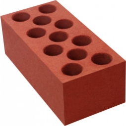 Кирпич лицевой силикатный Красный пустотелый утолщенный