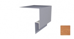 Планка откосная сложная Первая Кровельная «Брус» 75х150 (декоративно-полимерное покрытие) 3м золотой орех