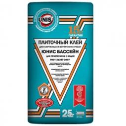 Клей Unis Бассейн плиточный для резервуаров с водой для наружных и внутренних работ 25 кг