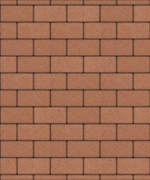 Тротуарная плитка Поревит Прямоугольник Оранжевый, 40 мм 100х200