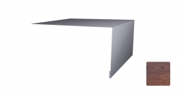 Планка откосная простая Первая Кровельная 75х100 (декоративно-полимерное покрытие) 3м дуб темный матовый