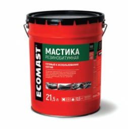 Мастика резинобитумная Ecomast металлическое ведро 2 л