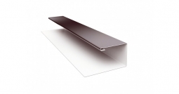 Планка завершающая сложная Первая Кровельная «Брус» (полиэстер) 3м шоколад