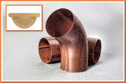 Колено трубы Nika RAL1014 Слоновая кость