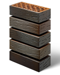 Кирпич лицевой керамический «Флэш» «Графит Антик» пустотелый одинарный