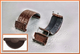 Соединитель желоба Nika D125 RR-32 Темно-Коричневый