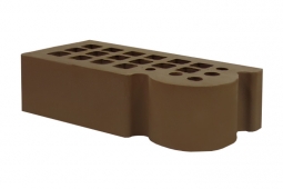 Кирпич лицевой керамический Коричневый пустотелый одинарный фасонный