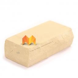 Кирпич силикатный лицевой «Желтый» рустированный полнотелый одинарный М-175 (Угловой)