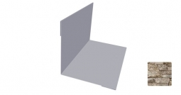 Угол внутренний Первая Кровельная 75х75 (декоративно-полимерное покрытие) 2м камень