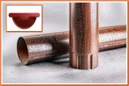 Труба водосточная Nika D100 RAL3005 Красное вино