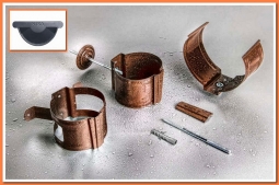 Держатель трубы Nika D100, на дерево RAL7024 Графит