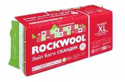 Базальтовый утеплитель Rockwool Лайт Баттс Скандик 1200х600х100 / 6 пл.
