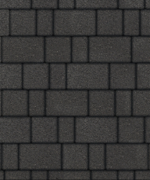 Тротуарная плитка Поревит Старый город Черный, 80 мм 3 плиты