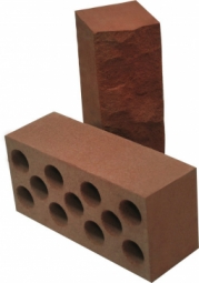 Кирпич лицевой силикатный Коричневый рустированный полнотелый утолщенный
