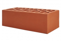 Кирпич лицевой керамический Красный пустотелый полуторный
