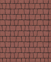 Тротуарная плитка Поревит Абрис Гранит Красный 60 мм 5 плит