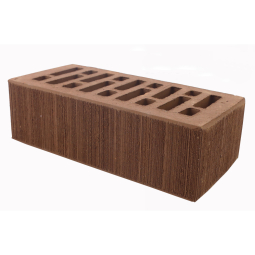 Кирпич лицевой керамический «Коричневый» «Бархат» пустотелый утолщенный